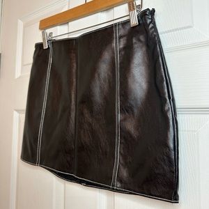 Black Leather Mini Skirt / Fashion Nova